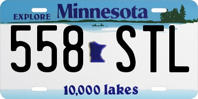 MN license plate 558STL