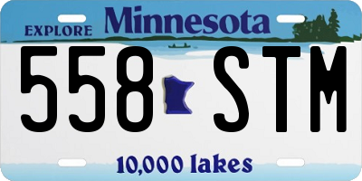 MN license plate 558STM