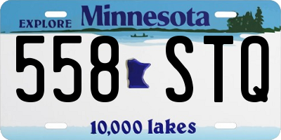 MN license plate 558STQ