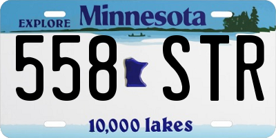 MN license plate 558STR