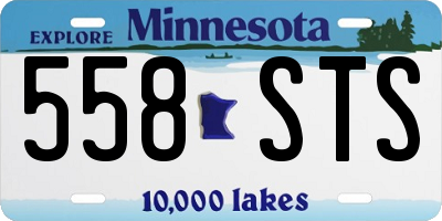 MN license plate 558STS