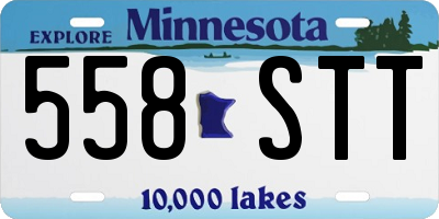 MN license plate 558STT