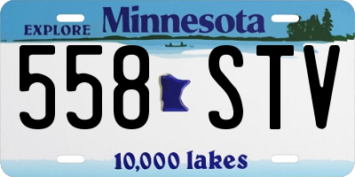 MN license plate 558STV