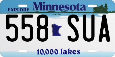 MN license plate 558SUA