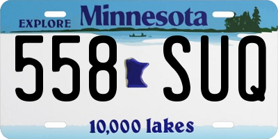 MN license plate 558SUQ