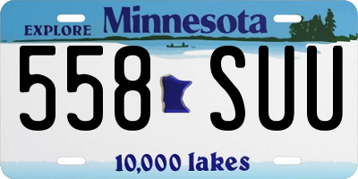MN license plate 558SUU