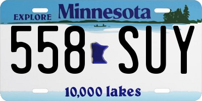 MN license plate 558SUY