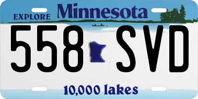 MN license plate 558SVD