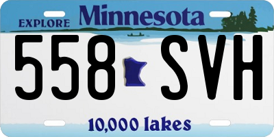 MN license plate 558SVH