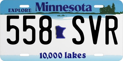 MN license plate 558SVR
