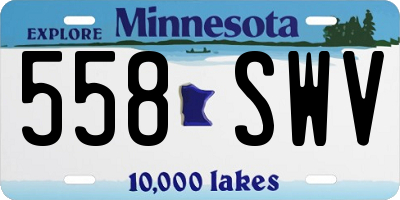 MN license plate 558SWV