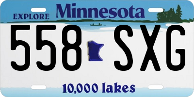 MN license plate 558SXG