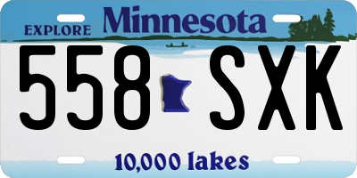 MN license plate 558SXK