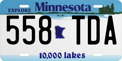 MN license plate 558TDA