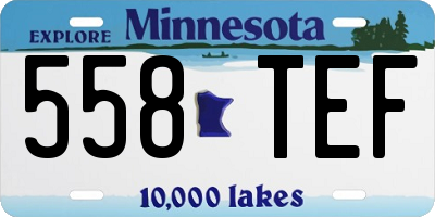 MN license plate 558TEF