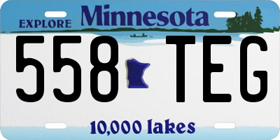 MN license plate 558TEG