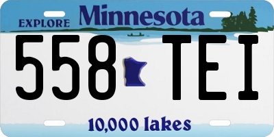 MN license plate 558TEI