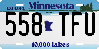 MN license plate 558TFU