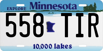 MN license plate 558TIR
