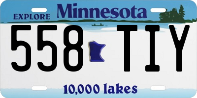 MN license plate 558TIY
