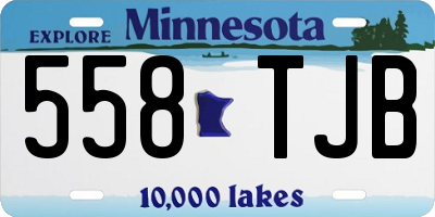 MN license plate 558TJB