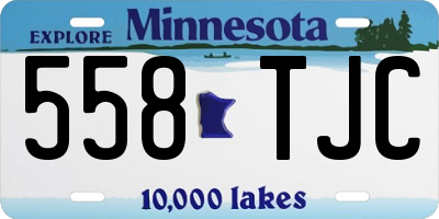 MN license plate 558TJC