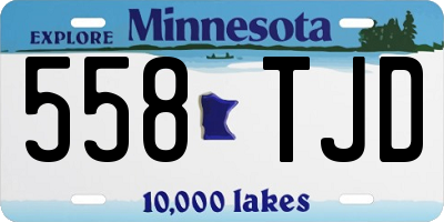 MN license plate 558TJD