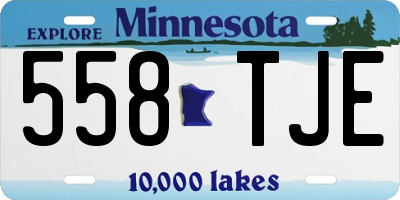 MN license plate 558TJE