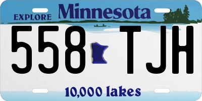 MN license plate 558TJH
