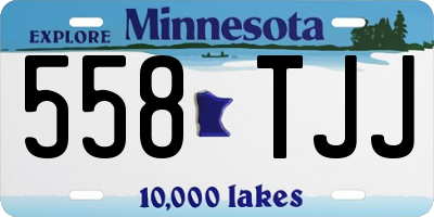 MN license plate 558TJJ