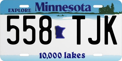 MN license plate 558TJK