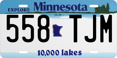 MN license plate 558TJM