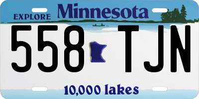MN license plate 558TJN