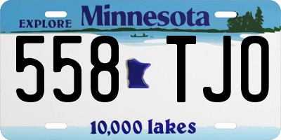 MN license plate 558TJO