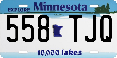 MN license plate 558TJQ