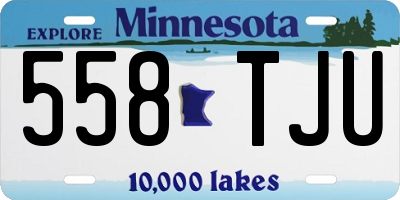MN license plate 558TJU