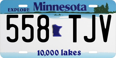 MN license plate 558TJV