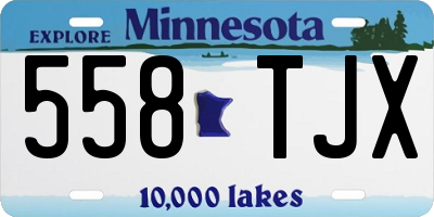 MN license plate 558TJX
