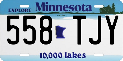 MN license plate 558TJY