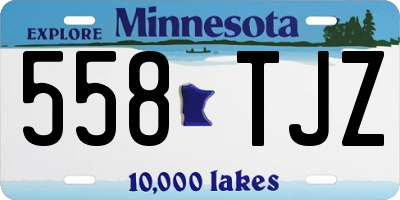 MN license plate 558TJZ
