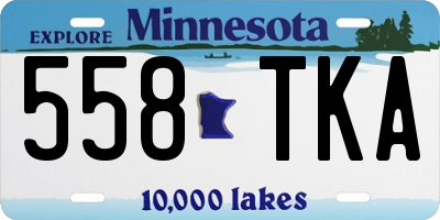 MN license plate 558TKA