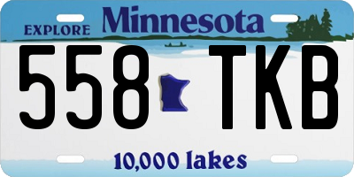 MN license plate 558TKB
