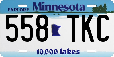 MN license plate 558TKC
