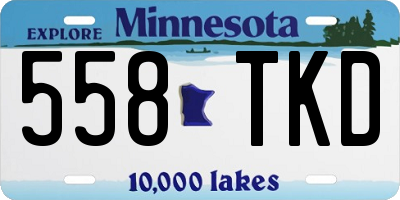 MN license plate 558TKD