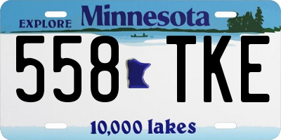 MN license plate 558TKE