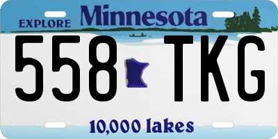 MN license plate 558TKG