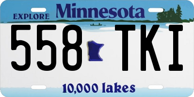 MN license plate 558TKI