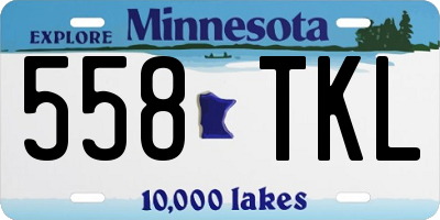 MN license plate 558TKL