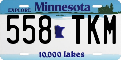 MN license plate 558TKM