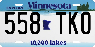 MN license plate 558TKO